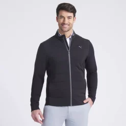 Puma Västar Herr-Cloudspun Fleece Hybrid Jacket Svart Black