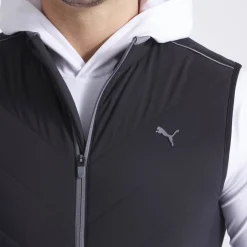 Puma Jackor Herr-Cloudspun Fleece Hybrid Vest Svart Black