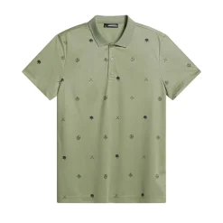 J.Lindeberg Pikétröjor Herr-Club House Motif Polo Golf-Micro-Olive-S