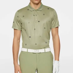 J.Lindeberg Pikétröjor Herr-Club House Motif Polo Golf-Micro-Olive-S