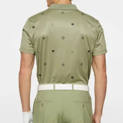 J.Lindeberg Pikétröjor Herr-Club House Motif Polo Golf-Micro-Olive-S