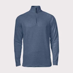 Cutter & Buck Tröjor Herr-Coos Bay Half-Zip Slate Blue Mel (534)