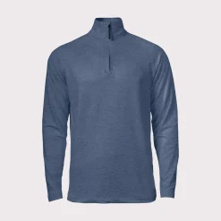 Cutter & Buck Tröjor Herr-Coos Bay Half-Zip Slate Blue Mel (534)