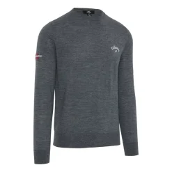 Callaway Tröjor Herr-Crew Neck Merino Mix Sweater Steel-Heather