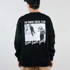 The Gimme Tour Tröjor Herr-Crew Open -95 Svart Black