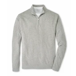 Peter Millar Tröjor Herr-Crown Comfort Pullover Grå Light Grey