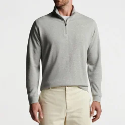 Peter Millar Tröjor Herr-Crown Comfort Pullover Grå Light Grey