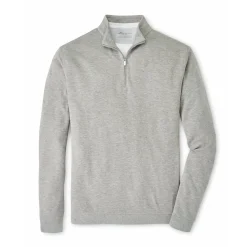 Peter Millar Tröjor Herr-Crown Comfort Pullover Grå Light Grey