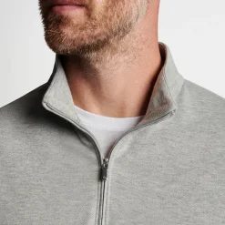 Peter Millar Tröjor Herr-Crown Comfort Pullover Grå Light Grey