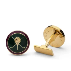 Skultuna Övriga Tillbehör-Cufflinks British Sporting Golf Grön Purple/Green/Gold