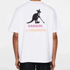 J.Lindeberg Pikétröjor Herr-Davie T-Shirt JL x Kangol Vit White