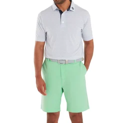 FootJoy Pikétröjor Herr-Deco Diamond Print Vit White - Navy