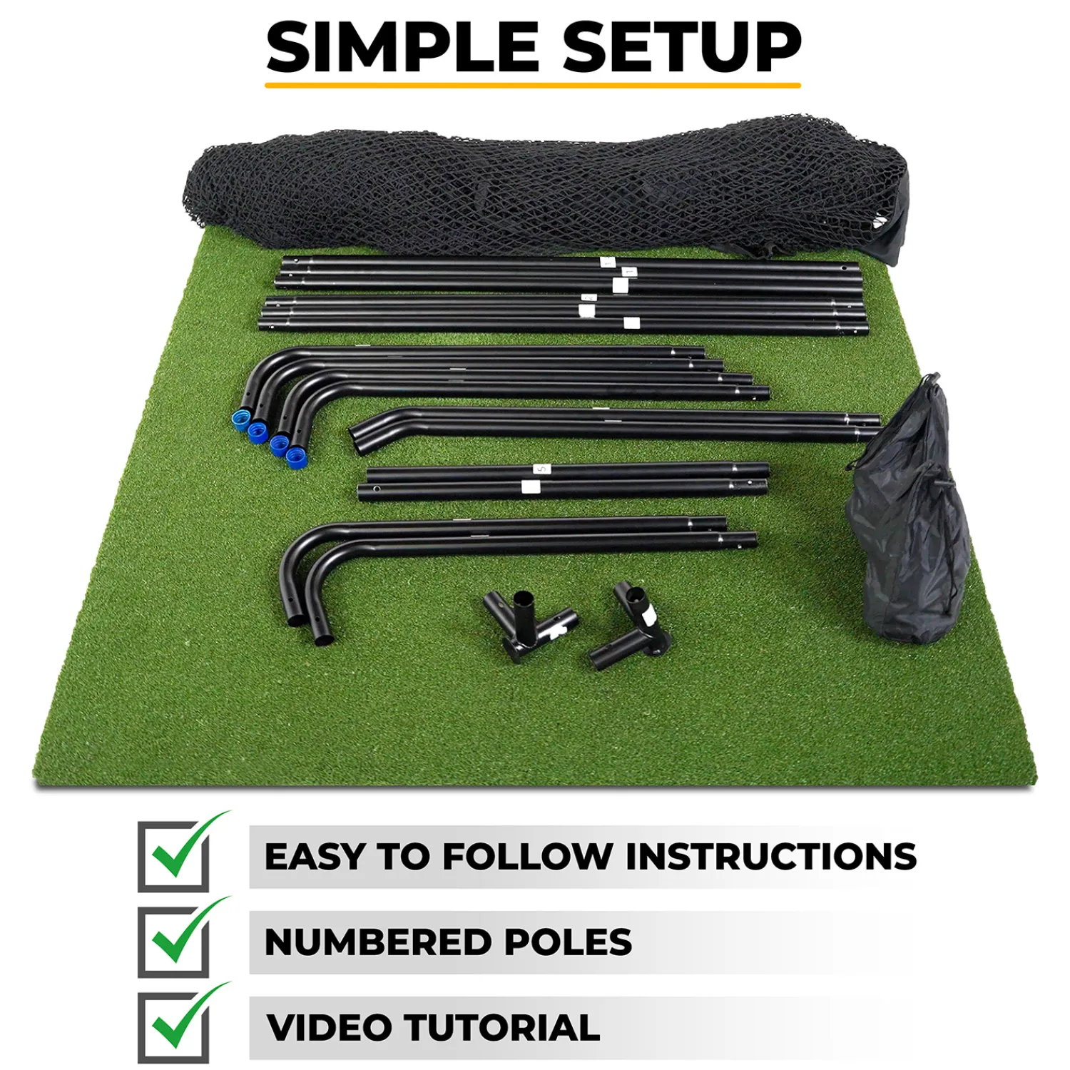 Sim Space Simulatorutrustning|Övrig Träning-Deluxe Home Driving Net