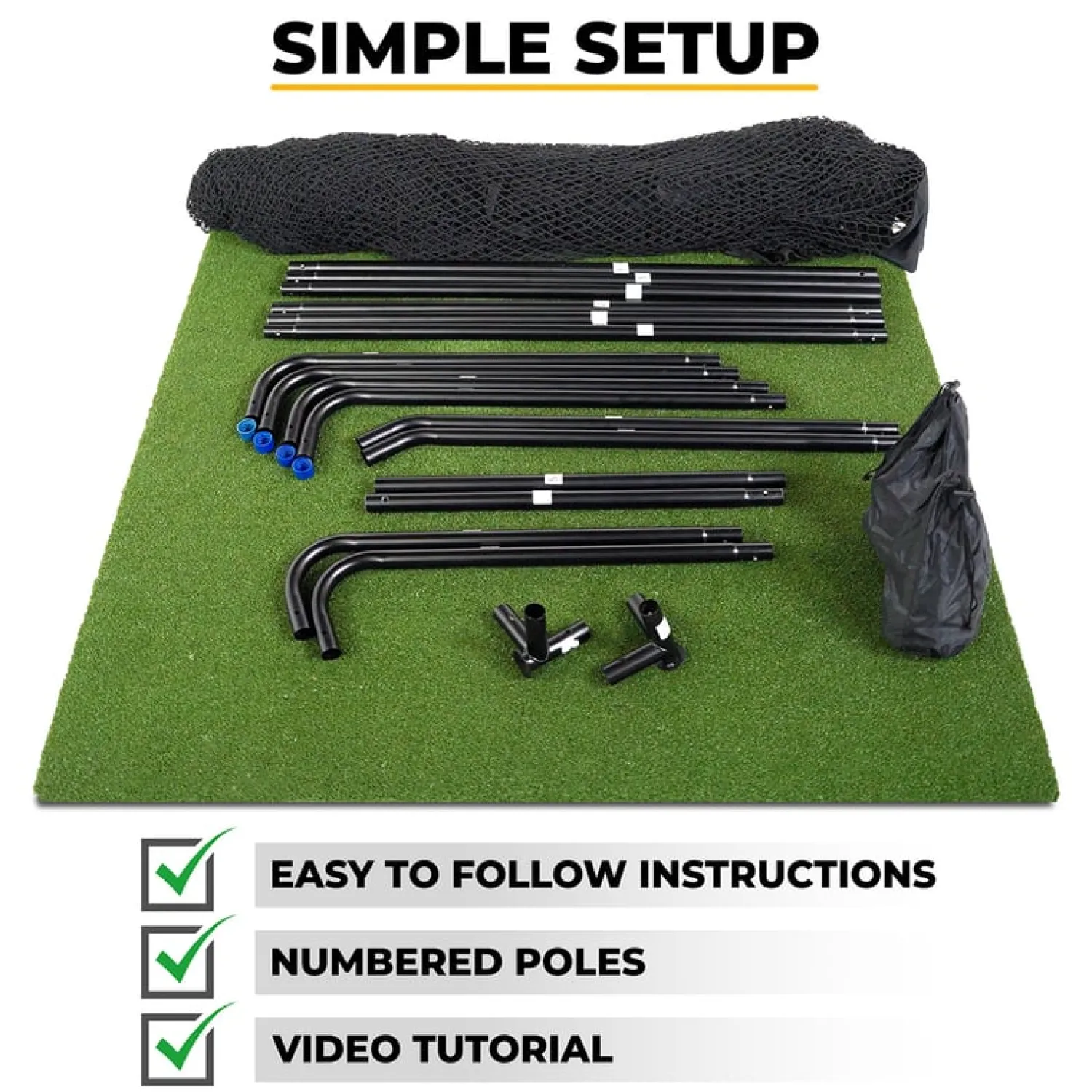 Sim Space Simulatorutrustning|Övrig Träning-Deluxe Home Driving Net