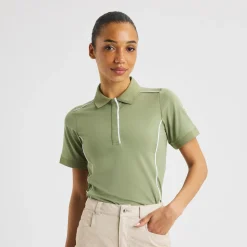Röhnisch Pikétröjor Dam-Direction Short Sleeve Sage-Green