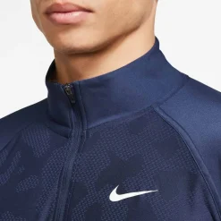 Nike Tröjor Herr-Dri-Fit Adv Tour M 1/2-Zip Midnight Navy-White