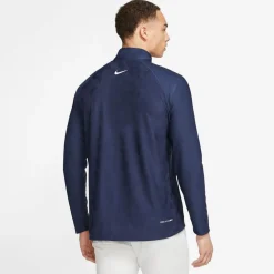 Nike Tröjor Herr-Dri-Fit Adv Tour M 1/2-Zip Midnight Navy-White