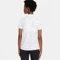 Nike Pikétröjor Dam-Dri-Fit Printed Short- Vit White-Black