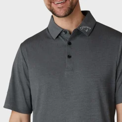 Callaway Pikétröjor Herr-Emea Ss Ventilated Jacquard Polo Svart Caviar