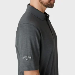 Callaway Pikétröjor Herr-Emea Ss Ventilated Jacquard Polo Svart Caviar