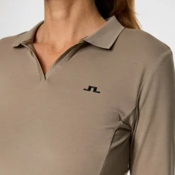 J.Lindeberg Pikétröjor Dam-Falah Long Sleeve Polo Brindle