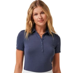 Travis Mathew Pikétröjor Dam-Featherweight Active Heather-Navy-Blazer