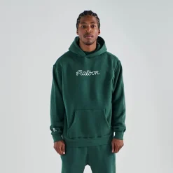 Malbon Golf Tröjor Herr-Fesque Hoodie Grön Forest