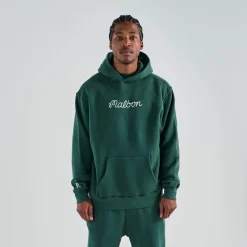 Malbon Golf Tröjor Herr-Fesque Hoodie Grön Forest