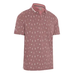 Callaway Pikétröjor Herr-Geo Cocktail Print Polo Mesa-Rose