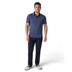 Callaway Pikétröjor Herr-Geo Cocktail Print Polo Blå Peacoat