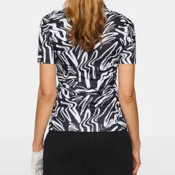 J.Lindeberg Pikétröjor Dam-Georgia Print Polo Scribble JL White