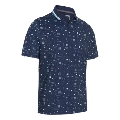 Callaway Pikétröjor Herr-Golf Collection Print Polo Blå Peacoat