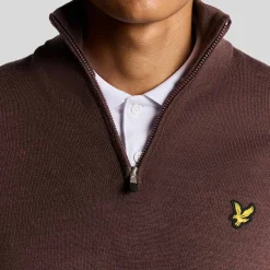 Lyle & Scott Tröjor Herr-Golf Quarter Zip Merino Jumper Rosa Berry