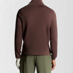 Lyle & Scott Tröjor Herr-Golf Quarter Zip Merino Jumper Rosa Berry