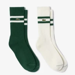 Lacoste Strumpor Herr-Golf Sock 2-Pack Grön Green/Flour (YRR)