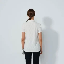 Daily Sports Pikétröjor Dam-Graphic Jaquard Ss Poloshirt Vit Ivory