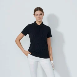 Daily Sports Pikétröjor Dam-Graphic Jaquard Ss Poloshirt Svart Black