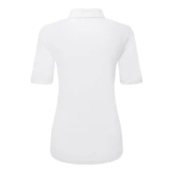FootJoy Pikétröjor Dam-Half Sleeve Ruched Lisle Vit White