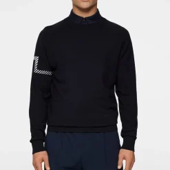 J.Lindeberg Tröjor Herr-Heath Knitted Sweater Blå JL Navy