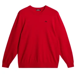 J.Lindeberg Tröjor Herr-Henry Knitted Sweater Barbados-Cherry