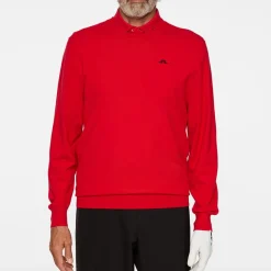 J.Lindeberg Tröjor Herr-Henry Knitted Sweater Barbados-Cherry