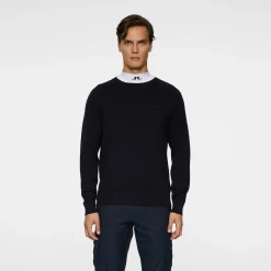 J.Lindeberg Tröjor Herr-Henry Knitted Sweater Blå JL Navy