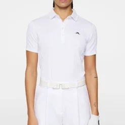 J.Lindeberg Pikétröjor Dam-Izara Polo Vit White