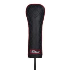 Titleist Headcovers-Jet Black Leather Headcover Hybrid