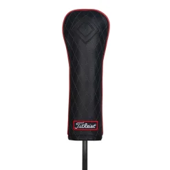 Titleist Headcovers-Jet Black Leather Headcover Hybrid