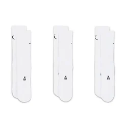 Nike Strumpor Herr-Jordan Everyday Crew Socks 3 Pairs Vit White-Black