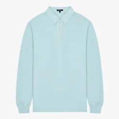 Malbon Golf Pikétröjor Herr-JP LS Cotton Modal Pique Ice Blue
