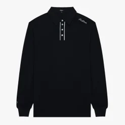 Malbon Golf Pikétröjor Herr-JP LS Cotton Modal Pique Svart Black