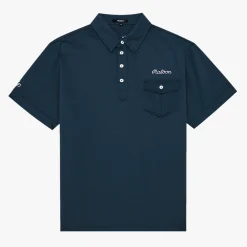 Malbon Golf Pikétröjor Herr-JP Single Pocket Mercerized Polo Blå Navy