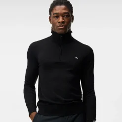 J.Lindeberg Tröjor Herr-Kian Zipped Golf Sweater Svart Black